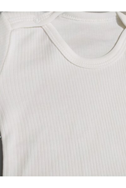 Nayinom Striped Long Sleeve Snap Badi-Ecru