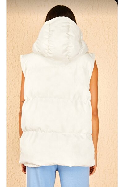 GALAVİP Women's Hooded Sleeveless Puffer Vest with Pockets