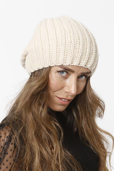 Vemod Thessaloniki Knitted Knitwear Plain Beret - Beige