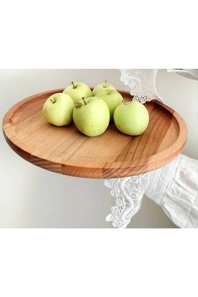 livabord Round 28cm Wooden Serving Tray Lbtps31