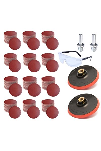 ZUBİZUBİ Ugr Cırt Zımpara Seti Matkap Aparatı Gözlük 115 Mm 125 Parça