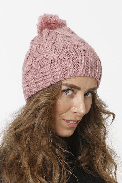 Vemod 83 Pompom Knitwear Knitted Beanie - Salmon