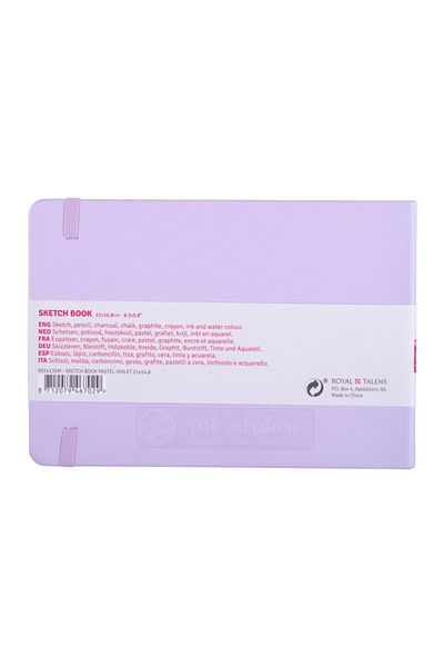 Talens Sketchbook Hard Cover Sketch Drawing Notebook 15x21 cm 140 gr 80 Sheets Pastel Lilac