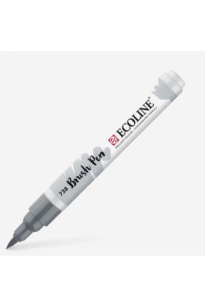 Talens Ecoline Brush Pen Brush Tip Pen 738 Cold Gray Light