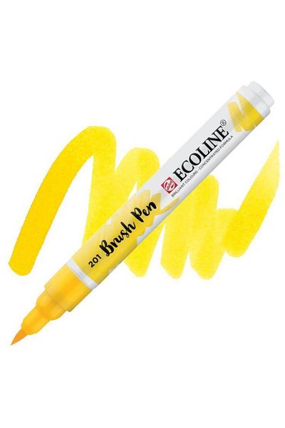 Talens Ecoline Brush Pen Brush Tip Pen 201 Light Yellow