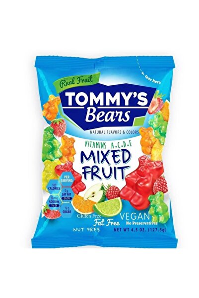 Genel Markalar Candy Break Tommy's Bears Vegan Mixed Fruit Jelibon 128 GR
