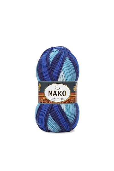 NAKO 5 τεμάχια Vega Stripe 82423 Πλεκτό στο χέρι Σπάνιο Γιλέκο Ζακέτα Πλεκτό Πλεκτό Νήματα Bebe