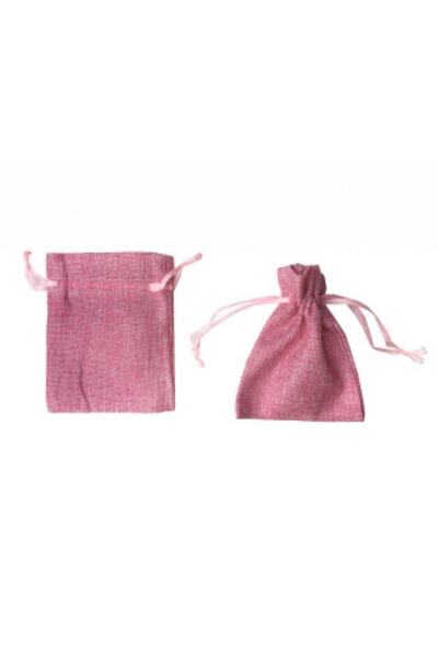 Hayaller Dükkanı Pembe Küçük Çuval Natural Kese  9x12cm P20-