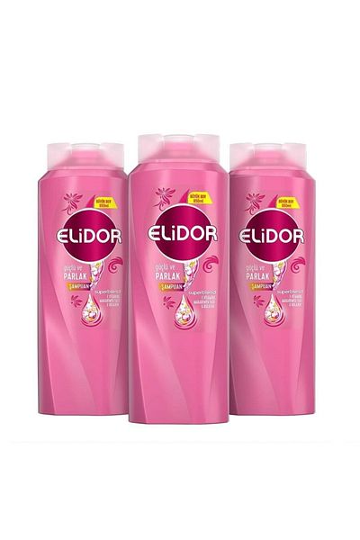 Elidor Hair Care Shampoo for Strong and Shiny Hair 650 Ml X3 Set