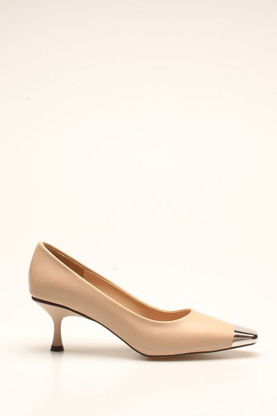 ROVIGO Beige Matte Metal Toe Women's Casual Shoes