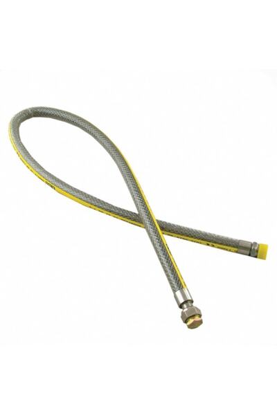 Universal Doğalgaz Bağlantı Hortumu Çelik Örgülü Flex Gaz Hortumu 75 Cm 1/2-1/2 Ts-en14800