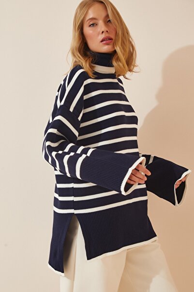 Happiness İstanbul Sweater - Navy blue - Oversize