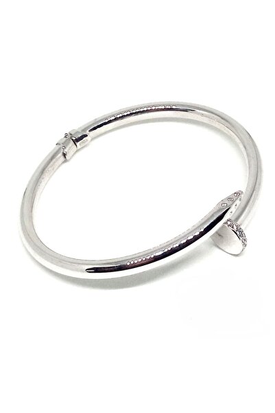 Gümüş Takı Hidsilver Gtk Çivili Gümüş  Kelepçe