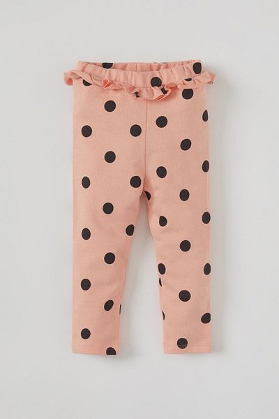 DeFacto Baby Girl Polka Dot Patterned Ruffle Detailed Cotton Sweatpants