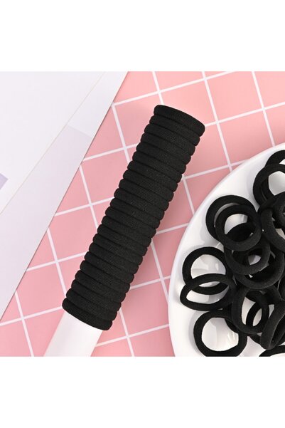 MutluBiDünya Kadın 30'lu Siyah Lastik Toka Seti