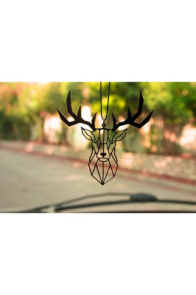 MoonArt Car Interior Rearview Mirror - Pendant, Cngift, Metal Deer Ornament Decoration