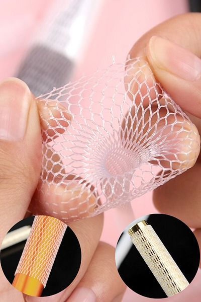 Buffer 3 Pieces Blush Contour Eyeliner Brush Supplies Products Protective Mesh Cover Mesh Case Set 20pcs