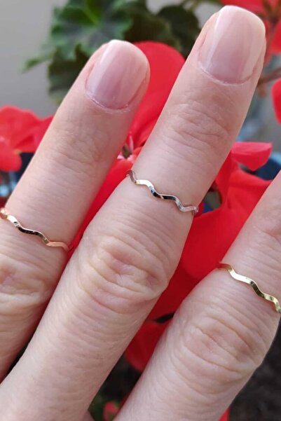 Niki Aksesuar مجموعة من 6 حلقات مفصلية باللون الوردي والذهبي والفضي