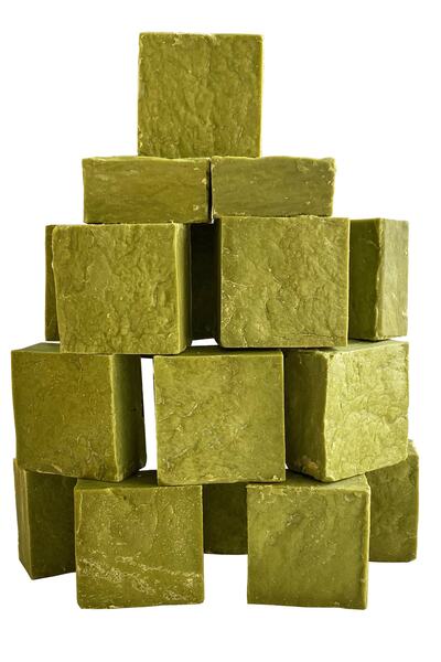 aktarloji 1 كيلو صابون أخضر طبيعي مصنوع يدوياً