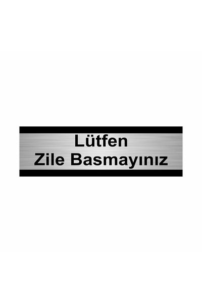 Özarslan Dizayn من فضلك لا تقرع الجرس 5x20 سنتيمتر لوحة تحويل معدنية فضية اللون