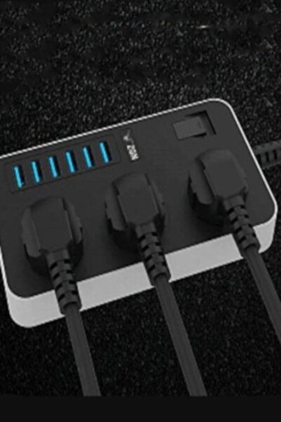 Modaba Tb-t09 Akım Korumalı 6 Port Usb Girişli 3'lü Priz Akım Korumalı