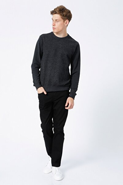 Lee Cooper Ανδρικό φούτερ Newdiagonal O Neck Γκρι 221 LCM 241043