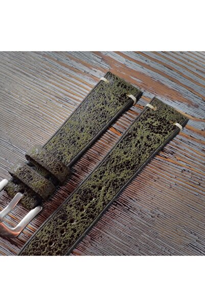 Ventum سلك جلد نوبوك مصنوع يدويًا من الجلد باللون الأخضر مقاس 22 مم