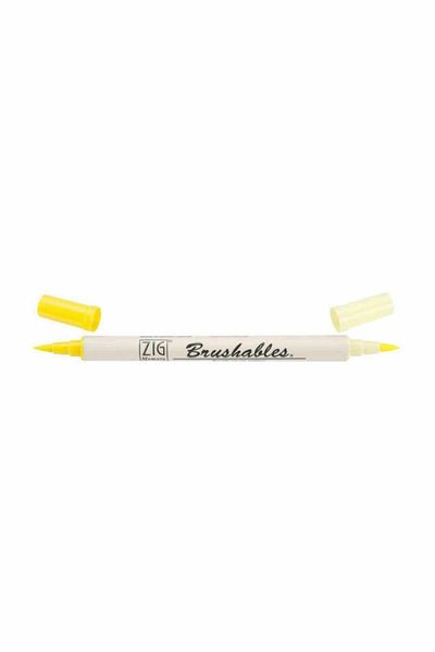 Zig Brushables 2 Color Tone Brush Tip Marker Pen 050 Pure Yellow