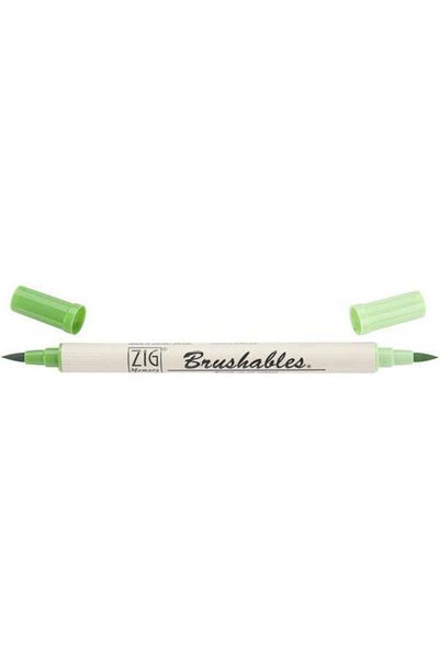 Zig Brushables 2 Color Tone Brush Tip Marker Pen 047 Spring Green