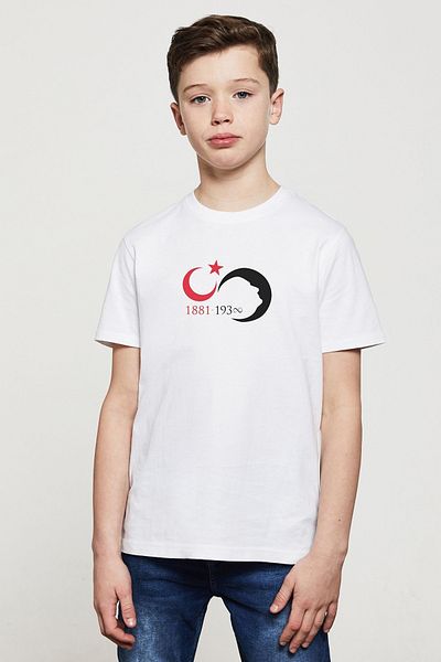 QIVI Tricou alb pentru copii