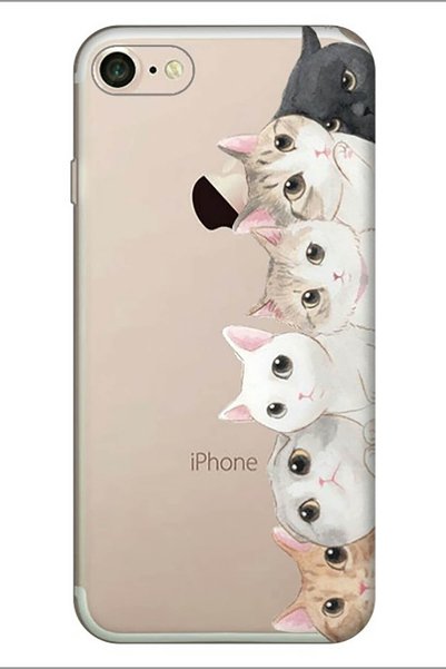 Cekuonline iPhone 7 8 Se 2020 Case Pictorial Silicone - Pisi Pisi Cat Stok1546