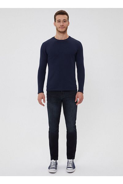 Lee Cooper Men's Navy Blue O Neck Sweatshirt - Elias 211 Lcm 241076