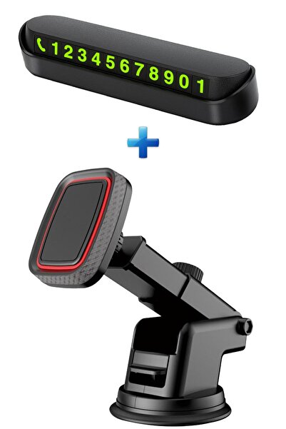 MEZİGARC Universal 2li Set Araç Içi Set Manyetik Mıknatıslı Jelli Vakumlu Akr...