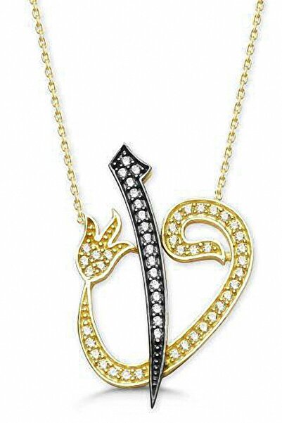 SARIASLAN Kadın Elif Vav Gümüş Kolye