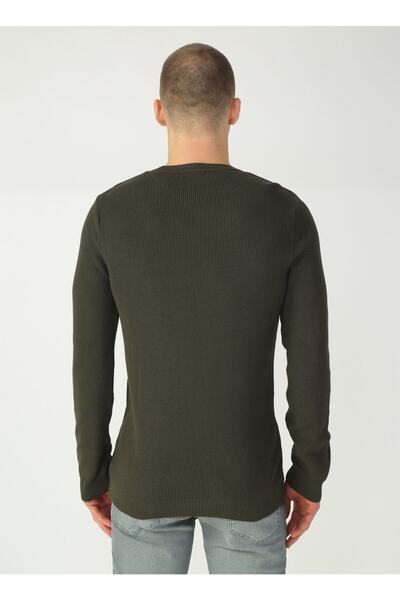 Lee Cooper Men Clayton Arrow Collar Sweater Khaki 211 Lcm Model