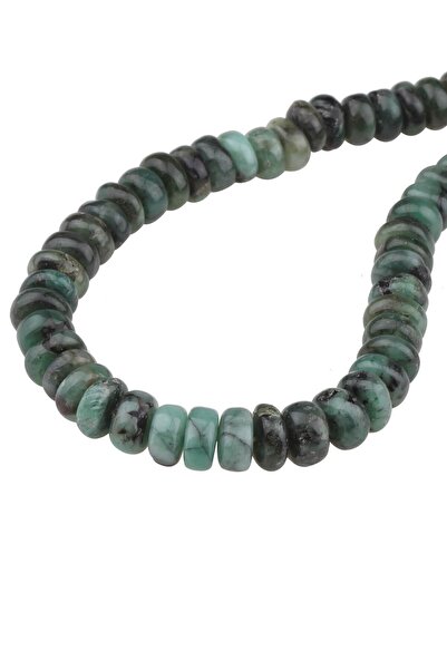 Dünya Doğal Taş Σειρά 7x5 mm Ροδέλα Σμαραγδένια Πέτρα Dizi Dizi0298