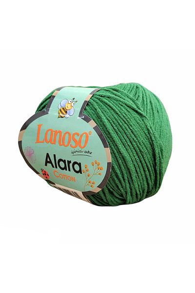 Lanoso Alara Βαμβάκι 50 Γρ. Amigurumi Ipi 921 - Σκούρο Πράσινο Πλεκτό Σχοινί