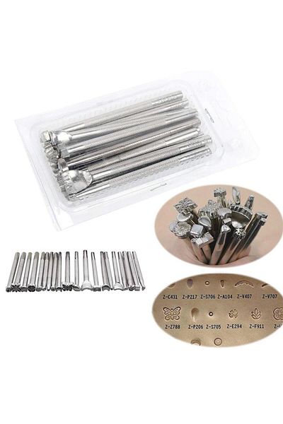 Dopar Shaped Presser Punch Leather Hand Tools 20 Models Stainless Steel