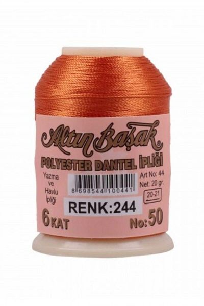 ALTINBAŞAK TEKSTİL 6 Layer Gold Spike Polyester Lace Thread - No: 244 50 20gr