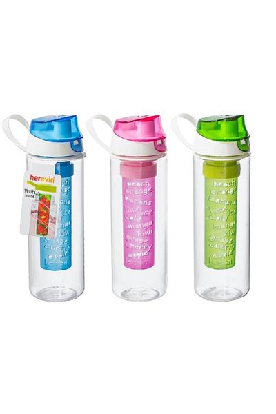Herevin 161557-000 Detox Flask 750 mlFilter Water Bottle Blue