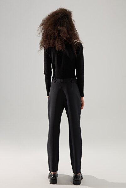 Trendyol Collection Чорні ткані штани з широкими штанинами TWOSS19WX0086