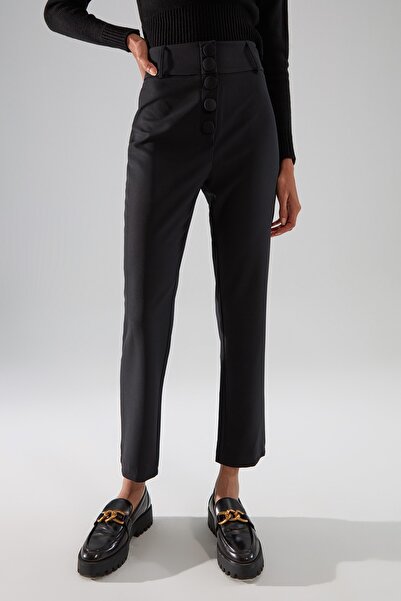 Trendyol Collection Чорні ткані штани з широкими штанинами TWOSS19WX0086