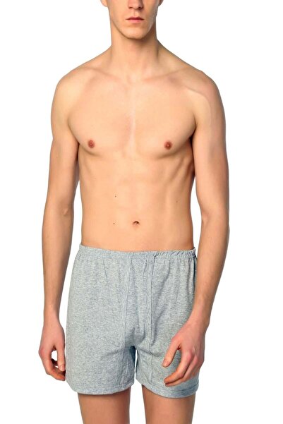 chulfa Ανδρικά μακριά γκρι μπόξερ 4 πακέτο