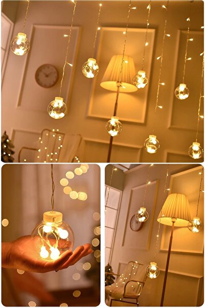 Trendpoint Küre Perde Led 3mt 12 Toplu Animasyonlu Eklenebilir Fişli Kablolu ...