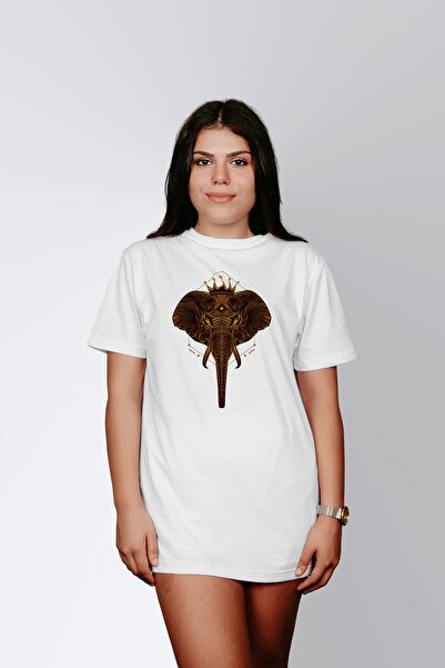 ErTaPassage Elefanți Regele albi cu imprimeu Femei tricou - T9815552