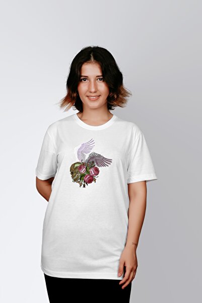 ErTaPassage Beli anđeo Štampano Žene T-shirt - T640203
