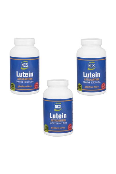 NCS Lutein 15 Mg Astaxanthin (staxanthin) 12 Mg 120 Tablets 3 Boxes