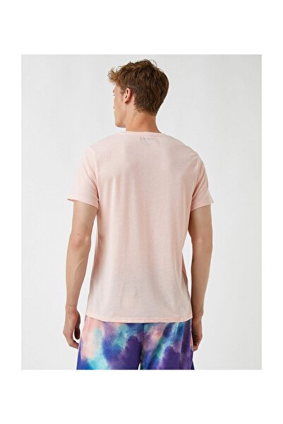 Koton Ανδρικό ροζ μπλουζάκι 1YAM11900HK