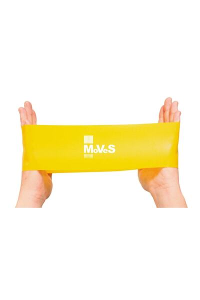 Sarı Renk 7x5cmx30,5cm Loop Kas Bacak Germe Seviye 1 Pilates Direnç Lastiği