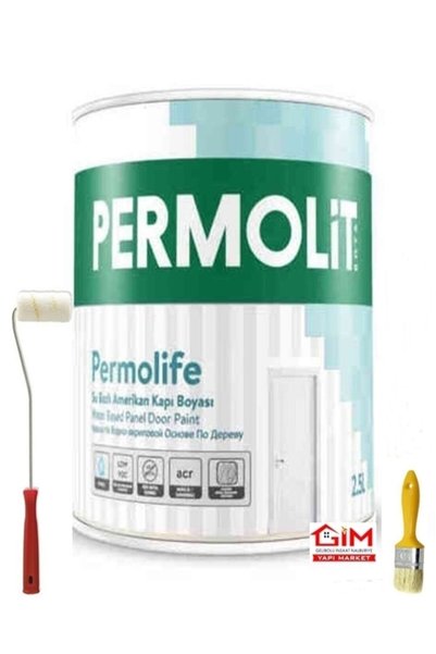 GİM -permolit Permolife Su Bazlı Amerikan Kapı Boyası Set 2.5 Lt 3 Parça